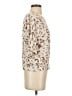 BCBGMAXAZRIA 100% Polyester Animal Print Ivory Short Sleeve Blouse Size XS - photo 4