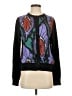 Carolina Herrera 100% Viscose Floral Black Cardigan Size S - photo 1