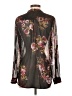 Kut from the Kloth Floral Brown Long Sleeve Blouse Size S - photo 2