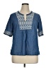 Vineyard Vines 100% Cotton Blue Short Sleeve Blouse Size XL - photo 1