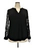 Kasper Black Long Sleeve Blouse Size XXL - photo 1