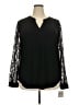 Kasper Black Long Sleeve Blouse Size XXL - photo 1
