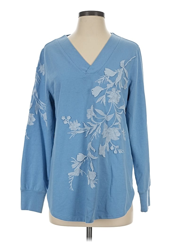 Pre-owned Soft Surroundings Pullover Sweater In Blue
