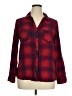 Tinsel 100% Rayon Plaid Red Long Sleeve Button-Down Shirt Size XL - photo 1