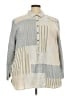 Coldwater Creek Color Block Gray Long Sleeve Button-Down Shirt Size 3X - photo 1
