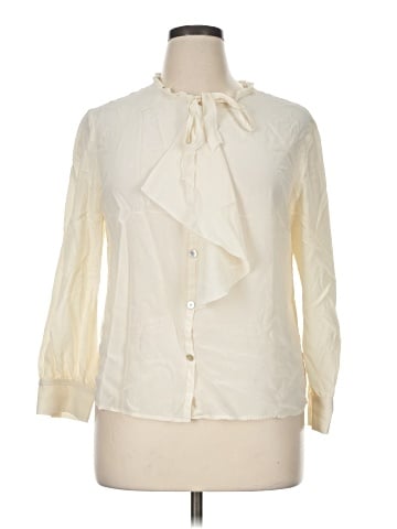 St. John Long Sleeve Silk Top (view 1)
