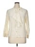 St. John 100% Silk Ivory Long Sleeve Silk Top Size 16 - photo 1