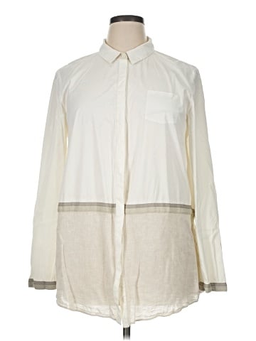 Lafayette 148 New York Long Sleeve Button-Down Shirt (view 1)