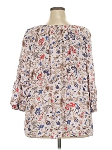 Como Blu 3/4 Sleeve Blouse (view 2)
