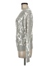 Milly Metallic Silver Pullover Sweater Size M - photo 5