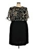 Connected Apparel Paisley Black Cocktail Dress Size 22 - photo 1