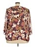 Avenue 100% Polyester Brown 3/4 Sleeve Blouse Size 26 - 28 Plus - photo 2