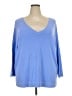 Fresh Produce 100% Cotton Blue Pullover Sweater Size 3X - photo 1