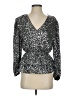 Maje Silver Long Sleeve Blouse Size Sm (1) - photo 1