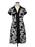Connected Apparel Argyle Black Casual Dress Size 14 - photo 1