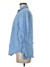Topshop 100% Cotton Blue Long Sleeve Button-Down Shirt Size 6 - photo 5