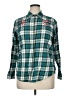 Northcrest 100% Cotton Plaid Teal Long Sleeve Button-Down Shirt Size XL - photo 1