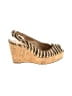 Stuart Weitzman Animal Print Tan Wedges Size 7 1/2 - photo 1