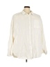 Torrid 100% Cotton Ivory Long Sleeve Button-Down Shirt Size 4X Plus (4) - photo 1