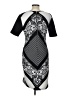 Sami + Dani Graphic Black Cocktail Dress Size 10 - photo 2