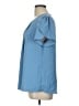 Funlingo 100% Polyester Blue Short Sleeve Blouse Size L - photo 5