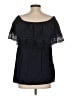 Ingrid + Isabel 100% Cotton Black Short Sleeve Blouse Size XS Maternity (0) - photo 2