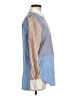 Sandro 100% Cotton Color Block Blue Long Sleeve Blouse Size M (estimated) - photo 4