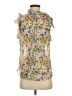 Kut from the Kloth Floral Yellow Sleeveless Blouse Size S - photo 1