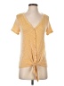 Ro & De Yellow Short Sleeve Top Size S - photo 1