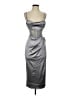 Macy's Metallic Silver Cocktail Dress Size 4 - photo 1