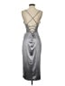 Macy's Metallic Silver Cocktail Dress Size 4 - photo 2