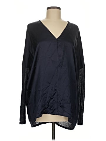 Vince. Long Sleeve Silk Top (view 1)