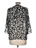 Quintessential 100% Polyester Animal Print Gray 3/4 Sleeve Blouse Size M - photo 2
