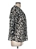 Quintessential 100% Polyester Animal Print Gray 3/4 Sleeve Blouse Size M - photo 4