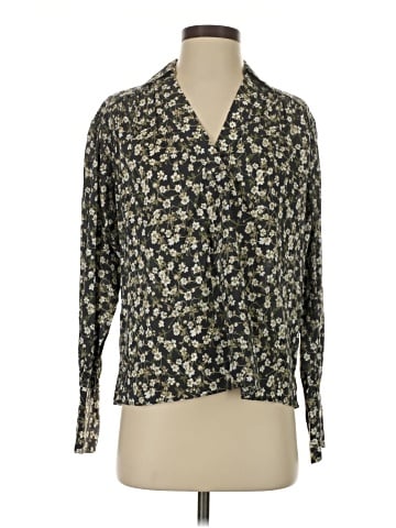 Madewell Easy Long-Sleeve Popover Shirt in Floral (view 1)