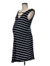 Pink Blush Stripes Black Casual Dress Size M - photo 1