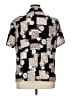 Notations 100% Polyester Print Black Short Sleeve Blouse Size XL - photo 2