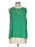 19 Cooper 100% Polyester Green Sleeveless Blouse Size L - photo 1