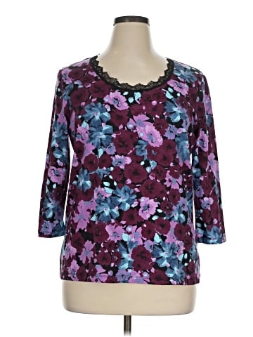 Laura Ashley 3/4 Sleeve Top (view 1)