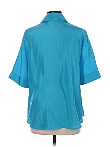 Doncaster Collection Short Sleeve Silk Top (view 2)
