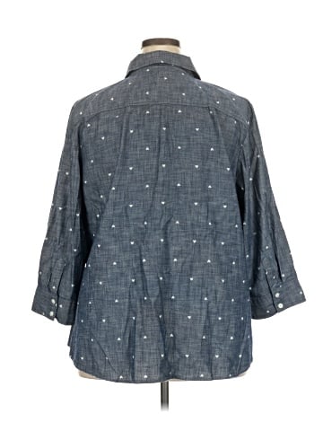 Karen Scott 3/4 Sleeve Button-Down Shirt (view 2)