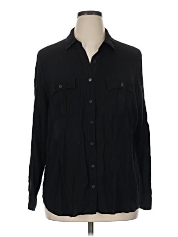 a.n.a. A New Approach Long Sleeve Button-Down Shirt (view 1)