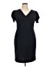 DKNY Solid Black Cocktail Dress Size 14 - photo 1