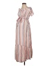 Isabel Maternity Stripes Tan Casual Dress Size Sm Maternity - photo 1
