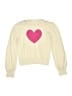 Crewcuts Outlet 100% Cotton Hearts Ivory Pullover Sweater Size 10 - 11 - photo 1