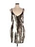 MICHAEL Michael Kors 100% Polyester Metallic Silver Gold Cocktail Dress Size XL (estimated) - photo 1