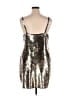 MICHAEL Michael Kors 100% Polyester Metallic Silver Gold Cocktail Dress Size XL (estimated) - photo 2