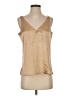 Ecru Tan Sleeveless Silk Top Size S - photo 1