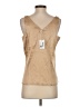 Ecru Tan Sleeveless Silk Top Size S - photo 2