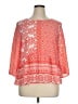 Collective Concepts 100% Polyester Orange 3/4 Sleeve Blouse Size XL - photo 1
